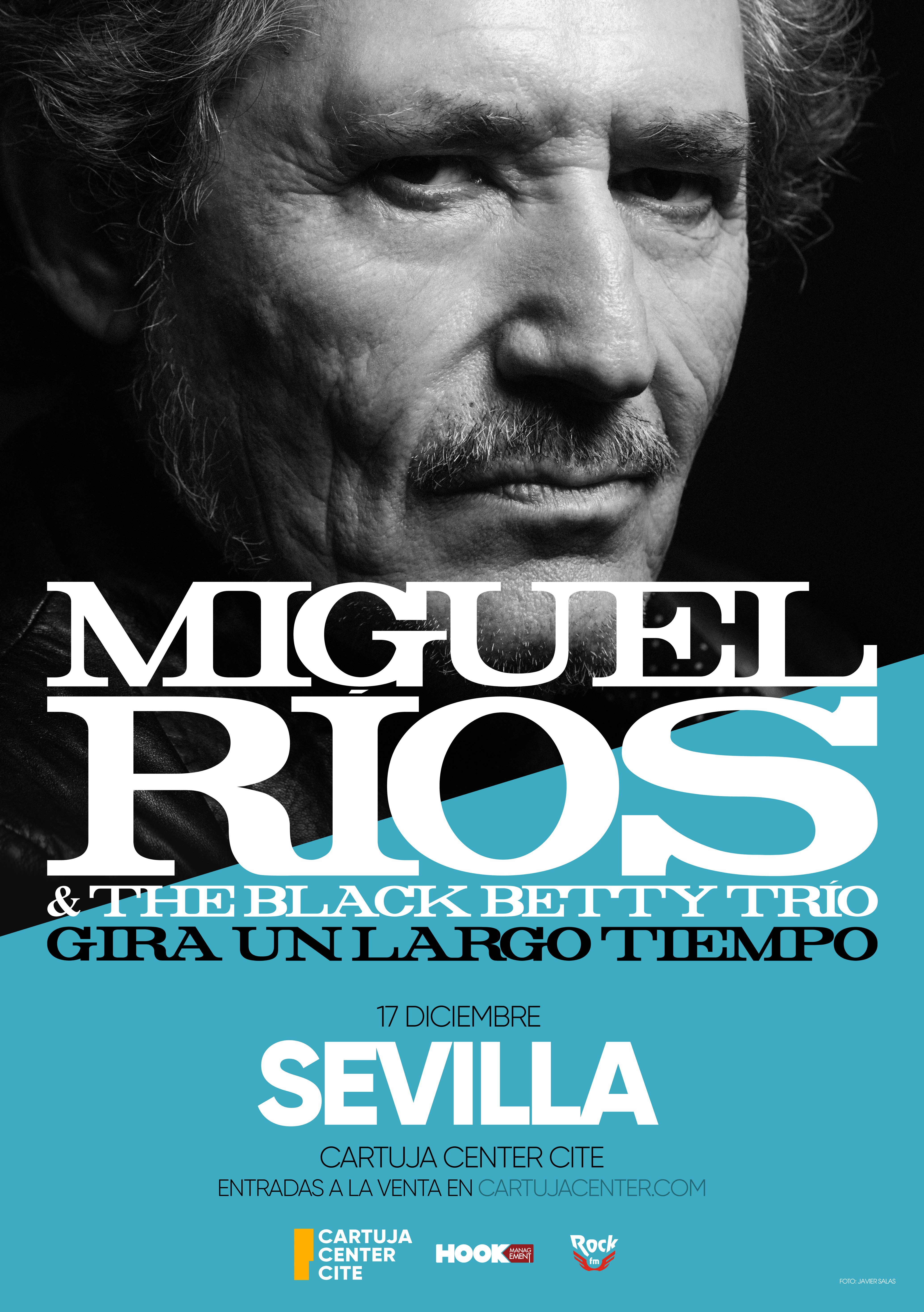 Cartel Concierto Miguel Rios and the black betty trio Cartuja Center Sevilla